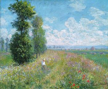 Claude Monet Monet Meadow-with-Poplars-Homepage Germany oil painting art